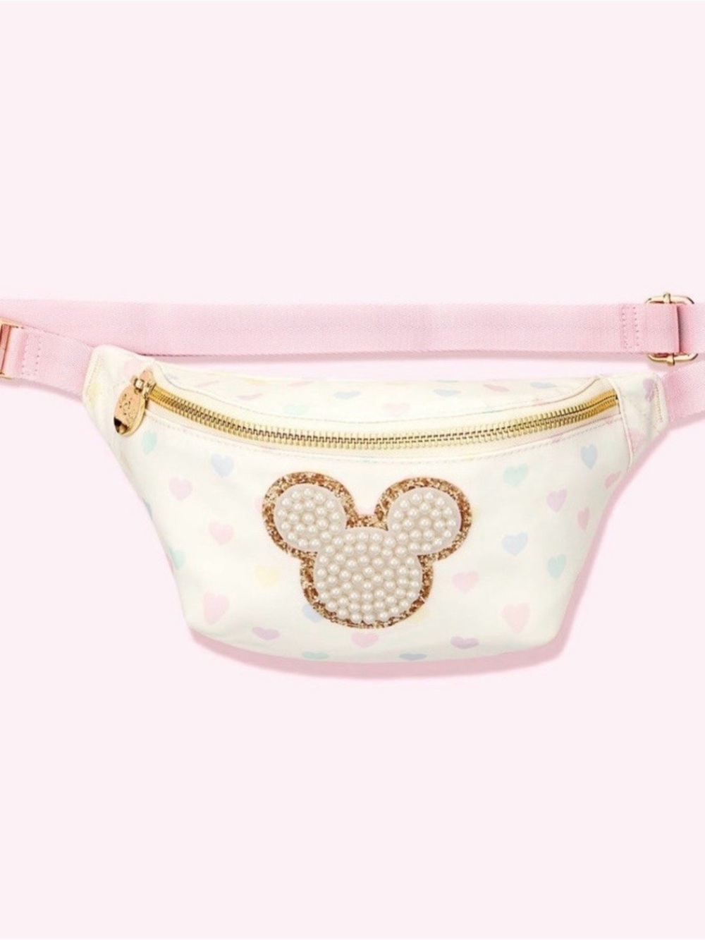 Stoney Clover Lane Mickey & Minnie Pastel Hearts Fanny Pack